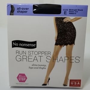 No Nonsense Great Shapes Run Stopper Pantyhose E
